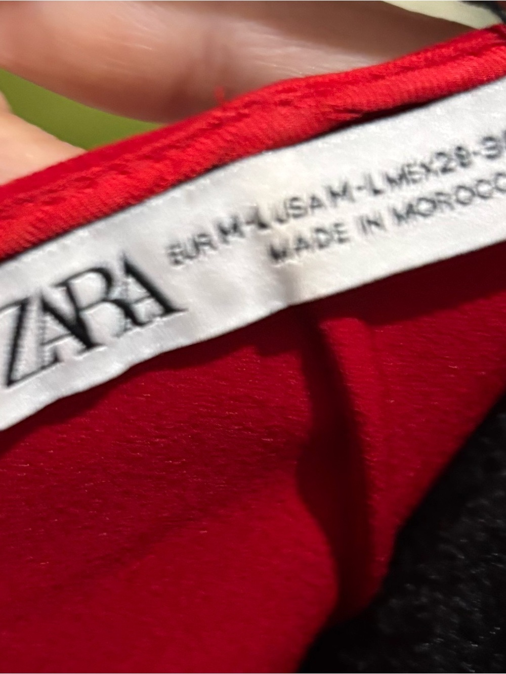 Zara Vibrant Red Feminine Top - Picture 3 of 3